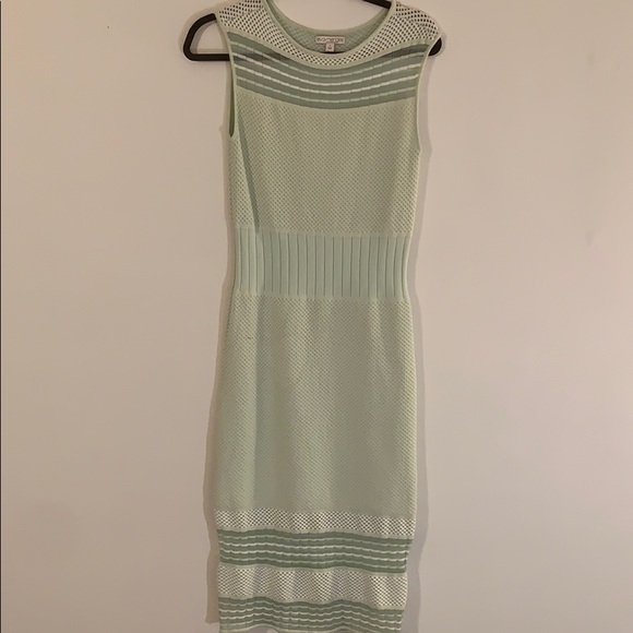 Eva Mendes Mint Green Sheer Midi - Picture 4 of 6